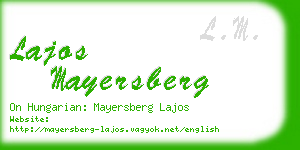 lajos mayersberg business card